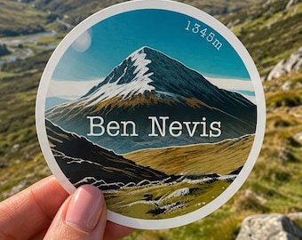 Ben Nevis Sticker: UK Mountain Hiking Souvenir