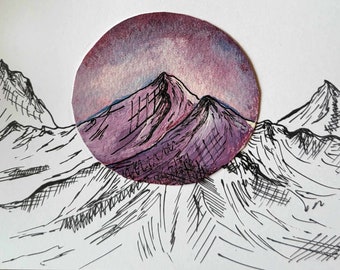 Unique Mountain Greeting Card