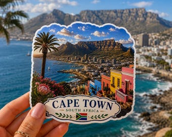 Cape Town South Africa Sticker | Table Mountain Vinyl Decal | 5x5cm