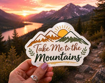 Mountain Sticker for Adventure Lovers