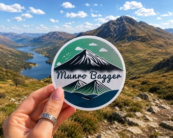 Munro Bagging Sticker: Scottish Hiking Gift