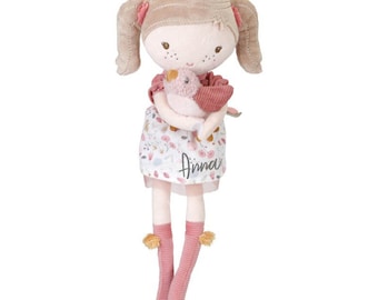 Cuddly doll Anna 35 cm | Little Dutch - Personalized with name