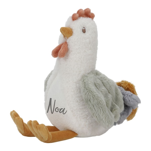 Cuddly toy chicken 17 cm Little Farm | Little Dutch personalized with name