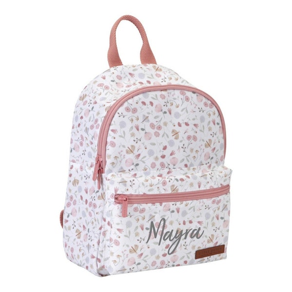 Backpack for children Flowers and Butterflies | Little Dutch - Personalized with name