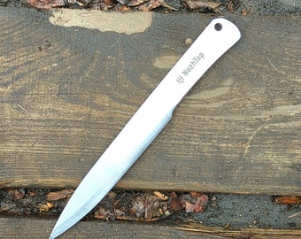 Cuchillo arrojadizo &quot;Vyatich mini&quot; Hoja de iniciación para principiantes Acero al carbono 200 g Equilibrado perfecto Fabricado a mano SKANF Sin giro