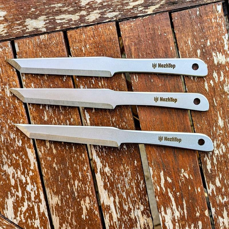 Set of Three Handmade Throwing Knives tantogator Etsy