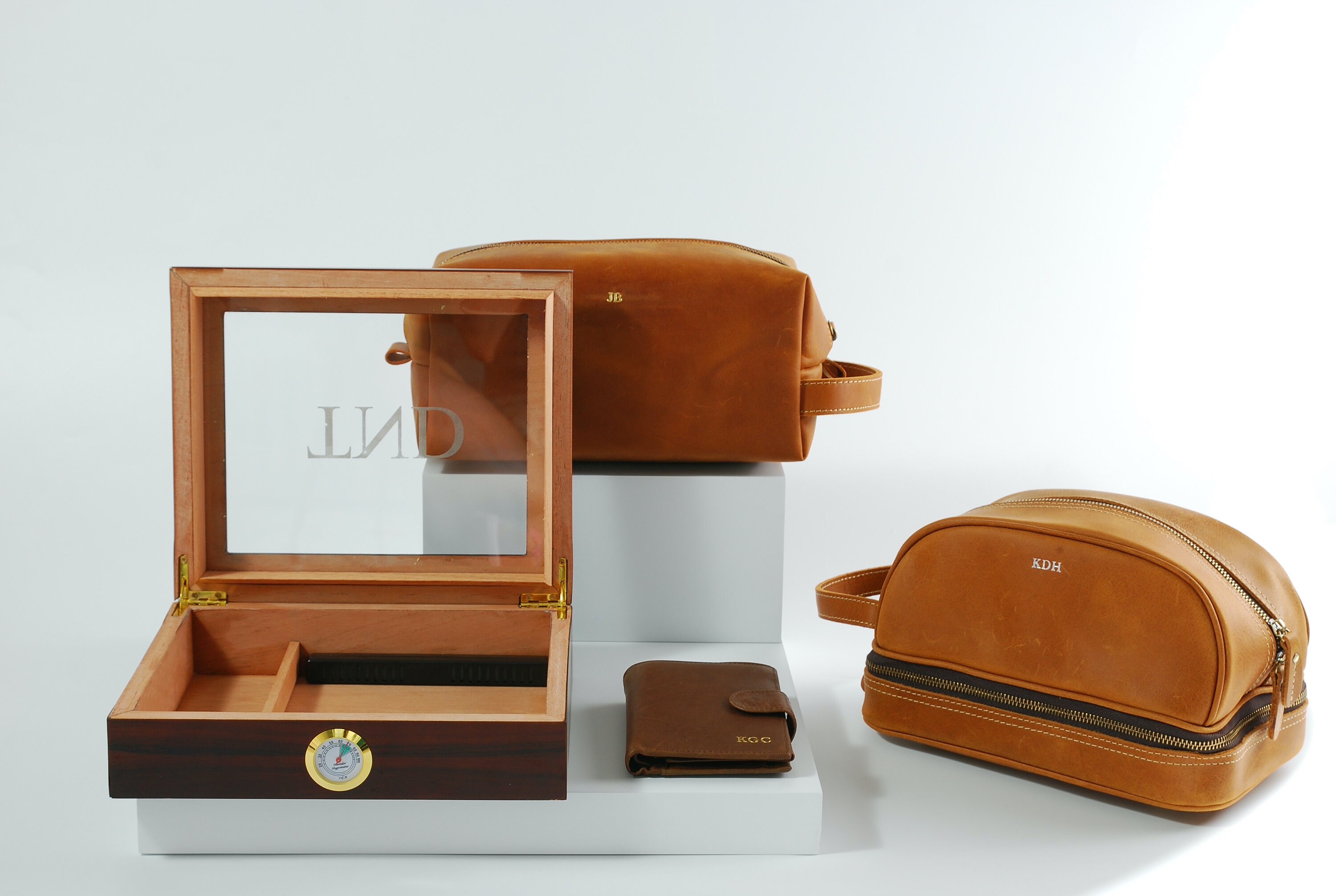 Monogrammed Cedar Wood Cigar Humidor,luxe Cigar Organization Box Sandblasted,gift for Father ...