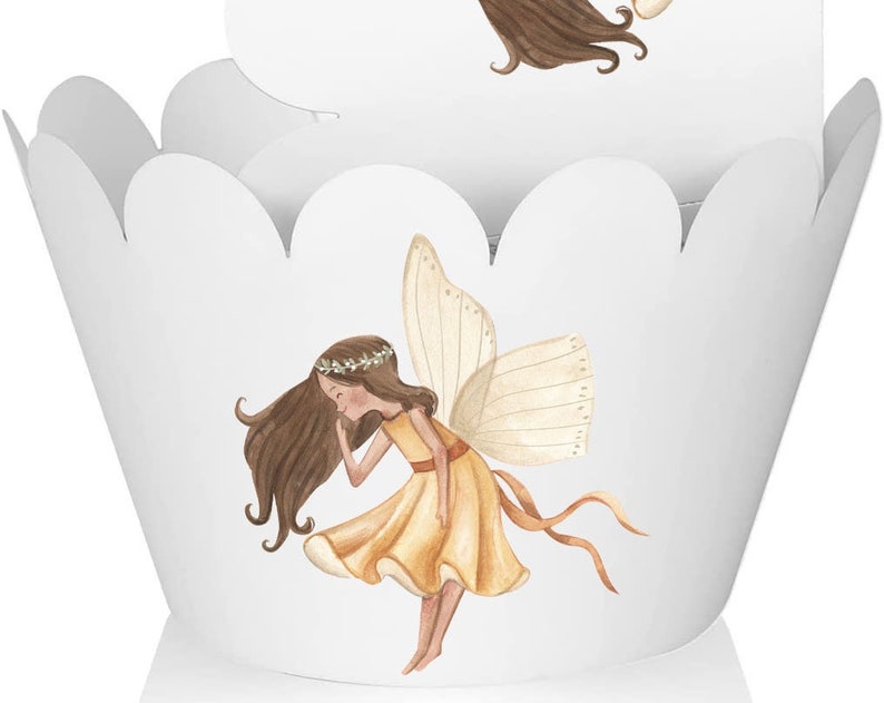Fairy Cupcake Wrappers Garden Fairies Cupcake Cups for Birthday Baby Shower Party Supplies and Decorations