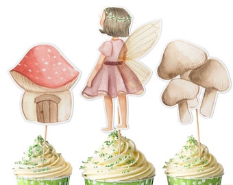 10 Pcs Fairy Cupcake Toppers - Enchanting Cake Decorations for Magical Celebrations!