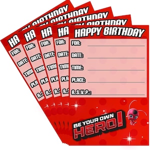 10 cartes d'invitation coccinelles miraculeuses - Invitez la magie des coccinelles à votre événement !