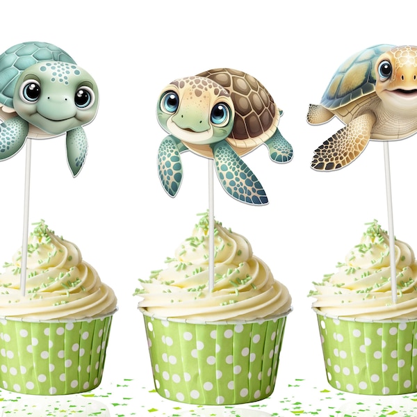 Turtle Cupcake - Etsy