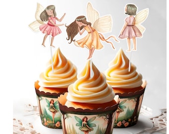 Topper per cupcake con fatina da 10 pezzi - Incantevoli decorazioni per torte per celebrazioni magiche!