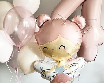 Charming Fairy Balloon Set with Elegant Pastels for Birthday Parties
