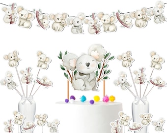 Koala Party Decor Set - Adorable Australian Theme for Birthdays & Baby Showers