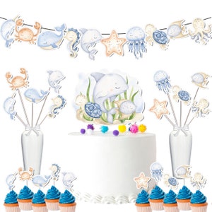 Under The Sea Party Decor Set - Dive Into a Magical Ocean Adventure for Birthdays & Baby Showers