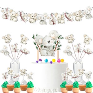 Koala Party Decor Set - Adorable Australian Theme for Birthdays & Baby Showers