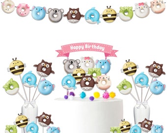 Squishy Fun Birthday Party Decorations Set - Colorful Banner, Centerpieces, Cupcake Toppers, and Cake Topper for Squishy-Themed Celebration!