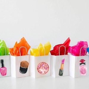 6 Pcs Beauty Make up Party Favor Bags | Fournitures de fête d’anniversaire Spa | Maquillage Décorations d’anniversaire Faveurs