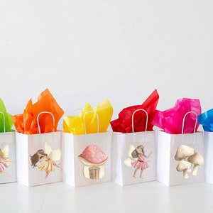 6 Pcs Fairy Party Favor Bags | Garden Fairies Birthday Party Supplies | Boho Fairy Birthday Decorations Favors