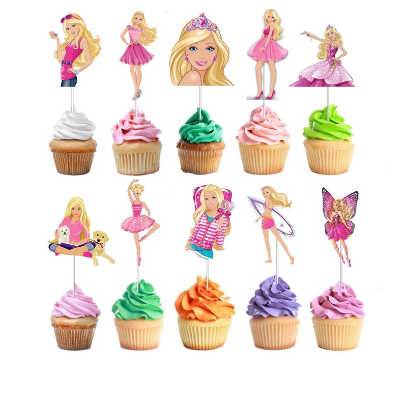 Cute Dolls Cupcake Toppers Cute Princess Party Supplies for Etsy