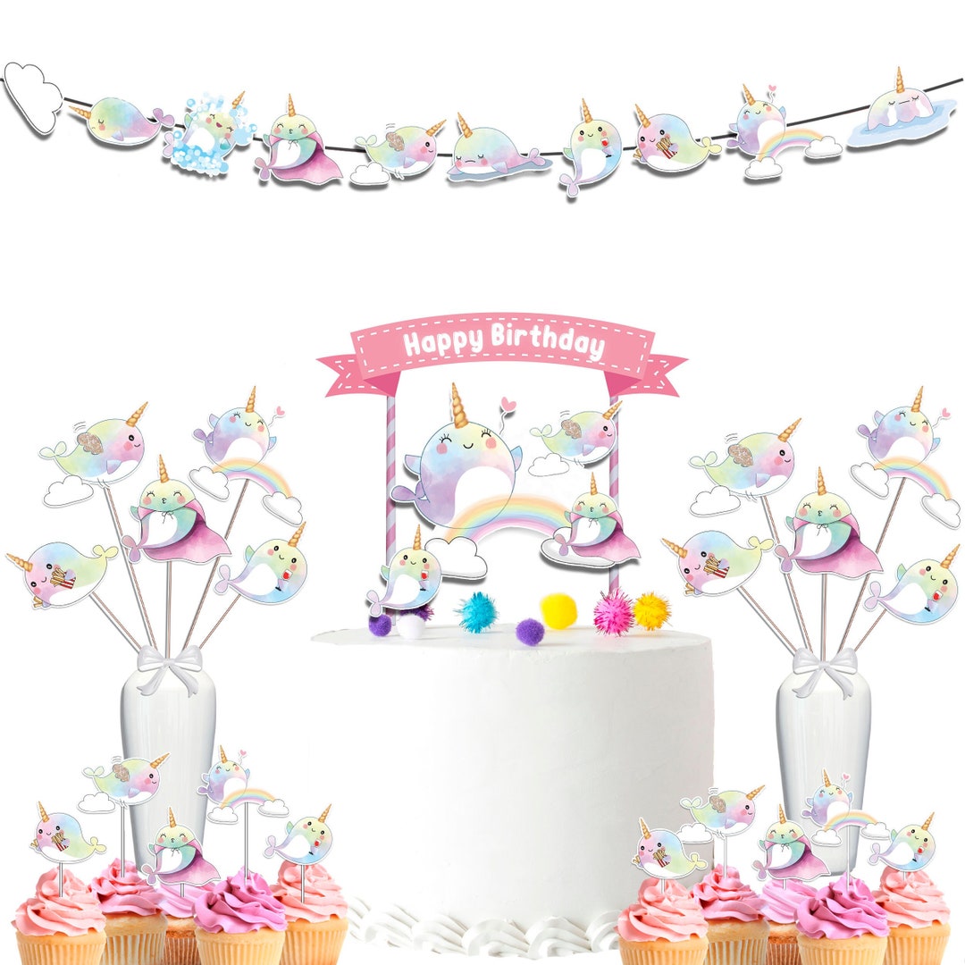 Narwhal Birthday Party Decoration Set! Great Bundle for Narwhal Theme ...