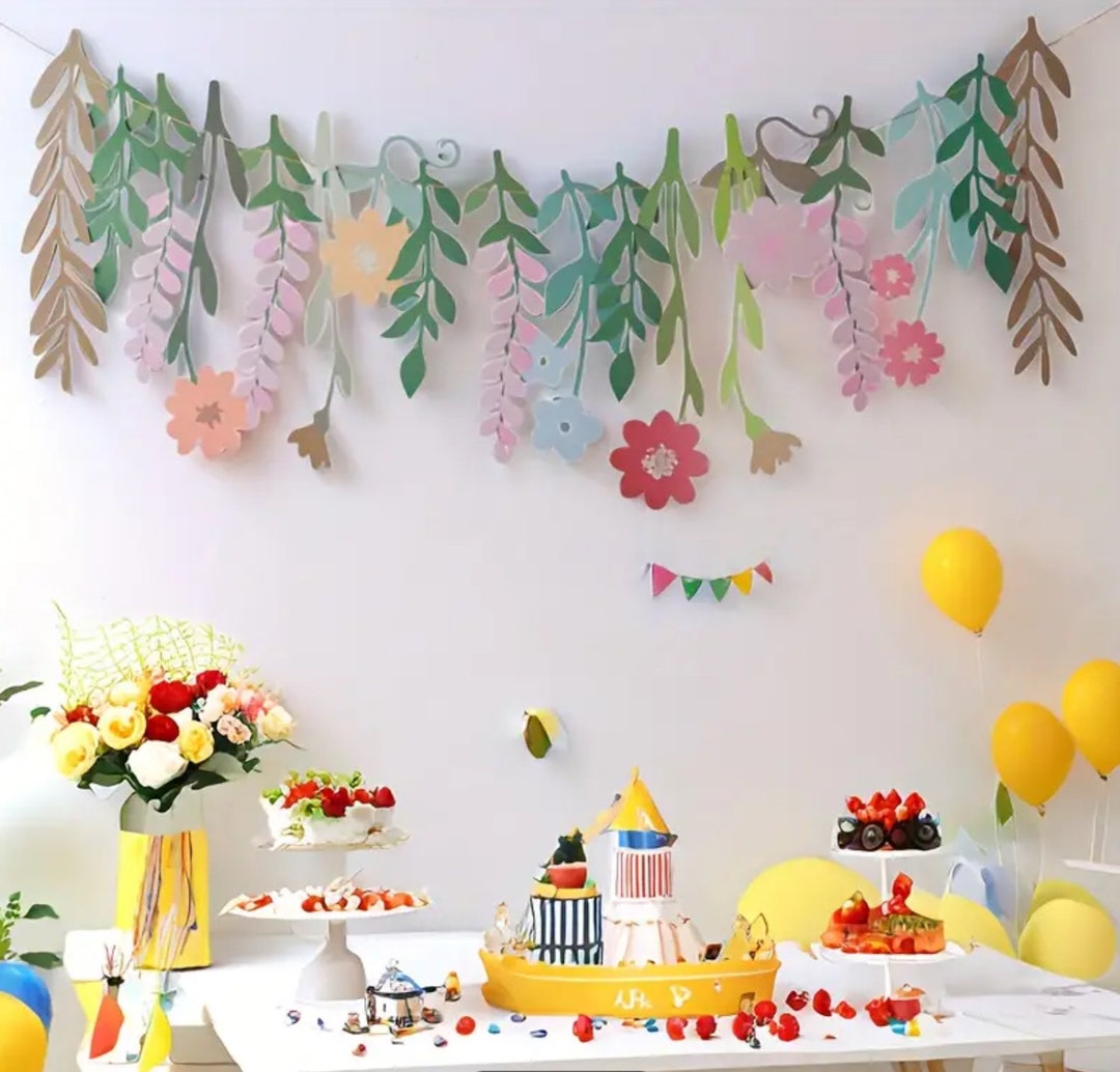 Colorful 3D Paper Garland Banner - Party Wedding Birthday Hanging Decoration 10 thumbnail image