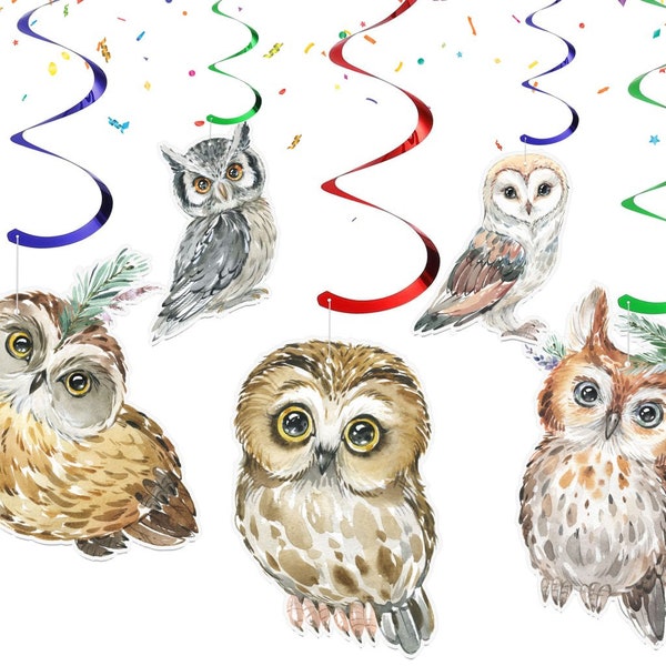 Owl Streamers - Whimsical Owl-Themed Party Decorations