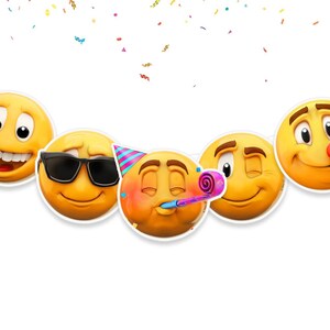 NEWMOJI ®  Faces Party Decorations Banner - Express Yourself in Style!
