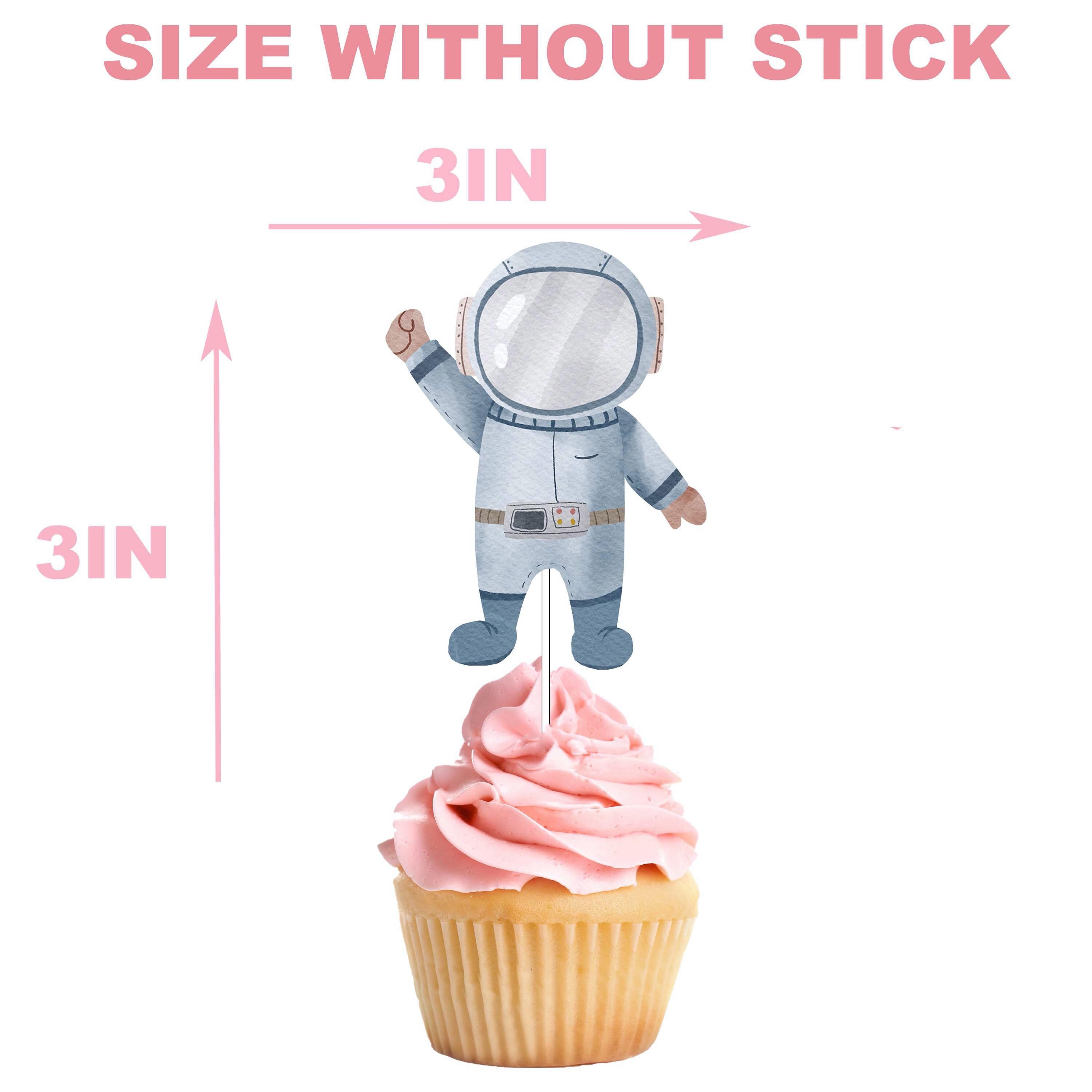 10 Pcs Space Cupcake Toppers - Galactic Cake Decorations for Cosmic ...