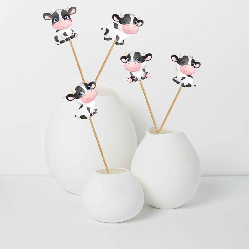 5 Pcs Large Cow Centerpieces for Kids Cows Baby Shower Etsy