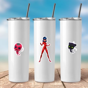 Miraculous Ladybug Stickers, Cartoon Vinyl Decals for Case, Phone, Laptop, Computer, Water Bottles, Luggage, Gift Bag, Party Favors image 3