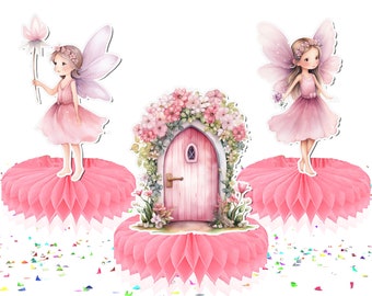 5 Pcs Enchanted Fairy Table Honeycombs - Whimsical Decor for Baby Showers & Birthday Parties