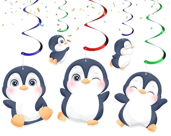 Penguin Streamers - Playful Penguin Party Decorations for a Chilly and Fun Celebration