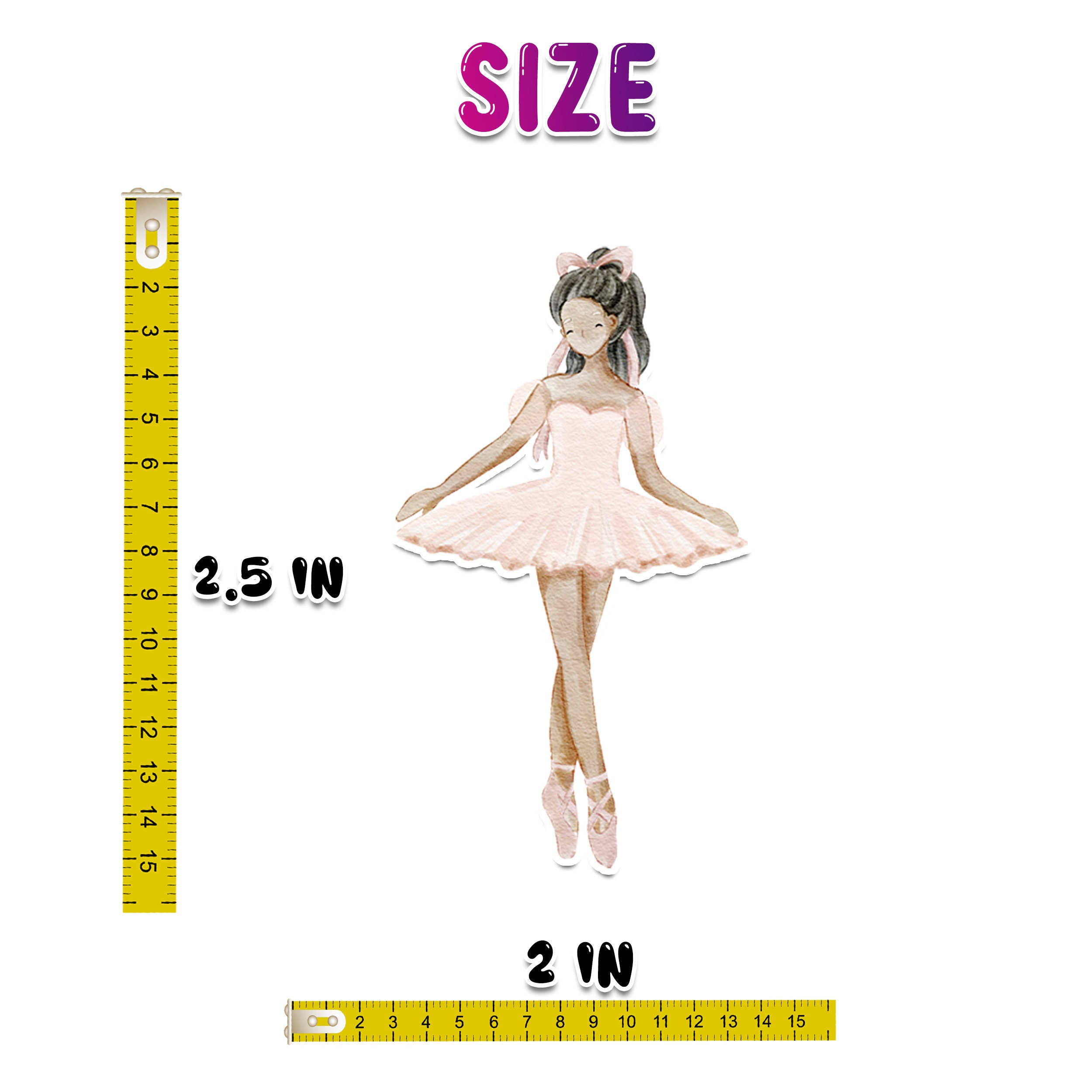 Ballerina Stickers Set of 25 - Elegant Ballet Dancer Decals for ...