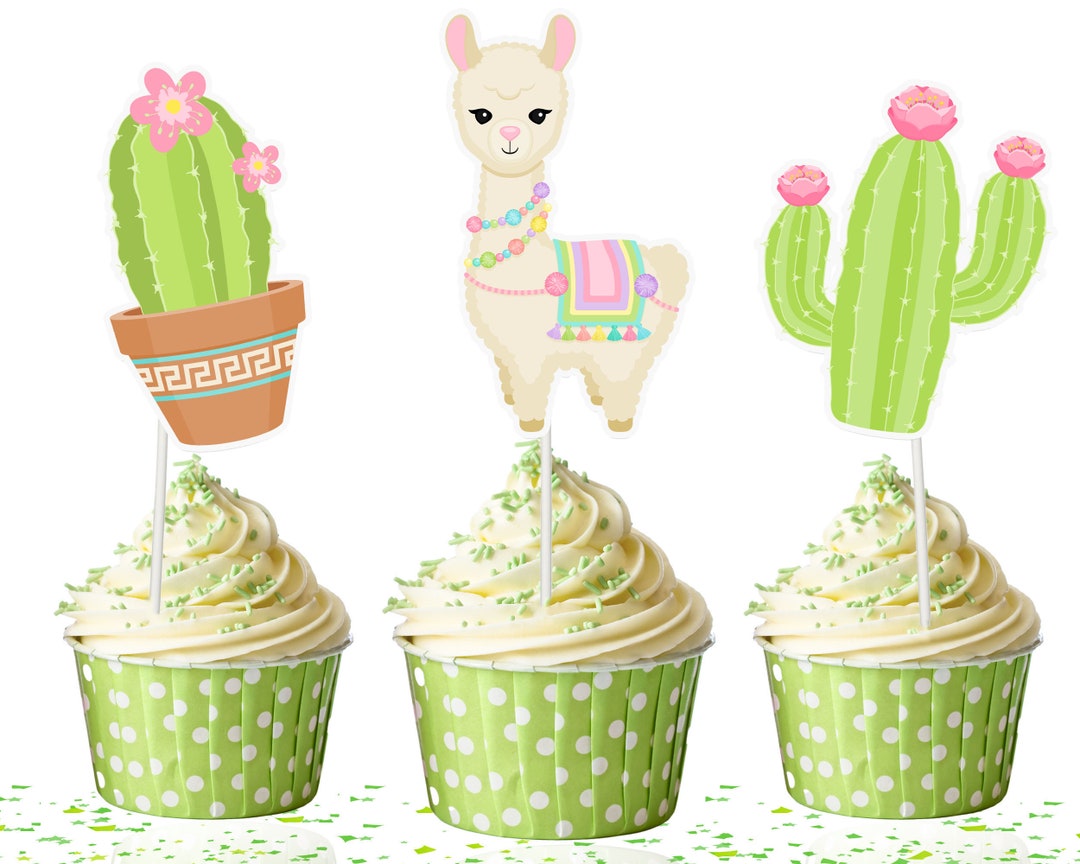 Llama Cupcake Toppers for Kids | Llama Birthday Decorations for Kids ...