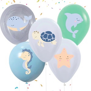10-Pack Under the Sea Latex Balloons, 10-inch, Ocean Adventure Party Decorations