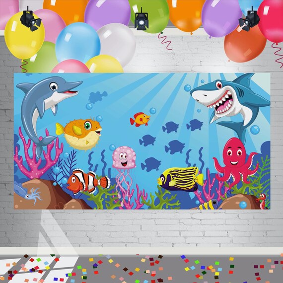 5x3ft Under the Sea Backdrop for Birthday Baby Shower Party Etsy
