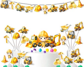 Construction Party Decoration Set