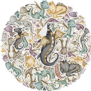 25 PCS Party Dragon Stickers - Adorable Dragon-themed Decor for Your Celebration!