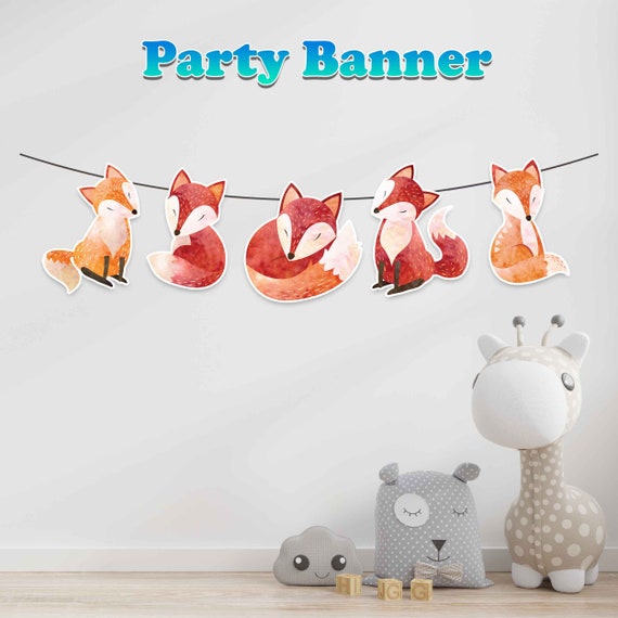 Boho Fox Birthday Decorations Banner Boho Woodland Foxes Party Supplies  Baby Shower Birthday Decorations for Forest Animals -  Israel