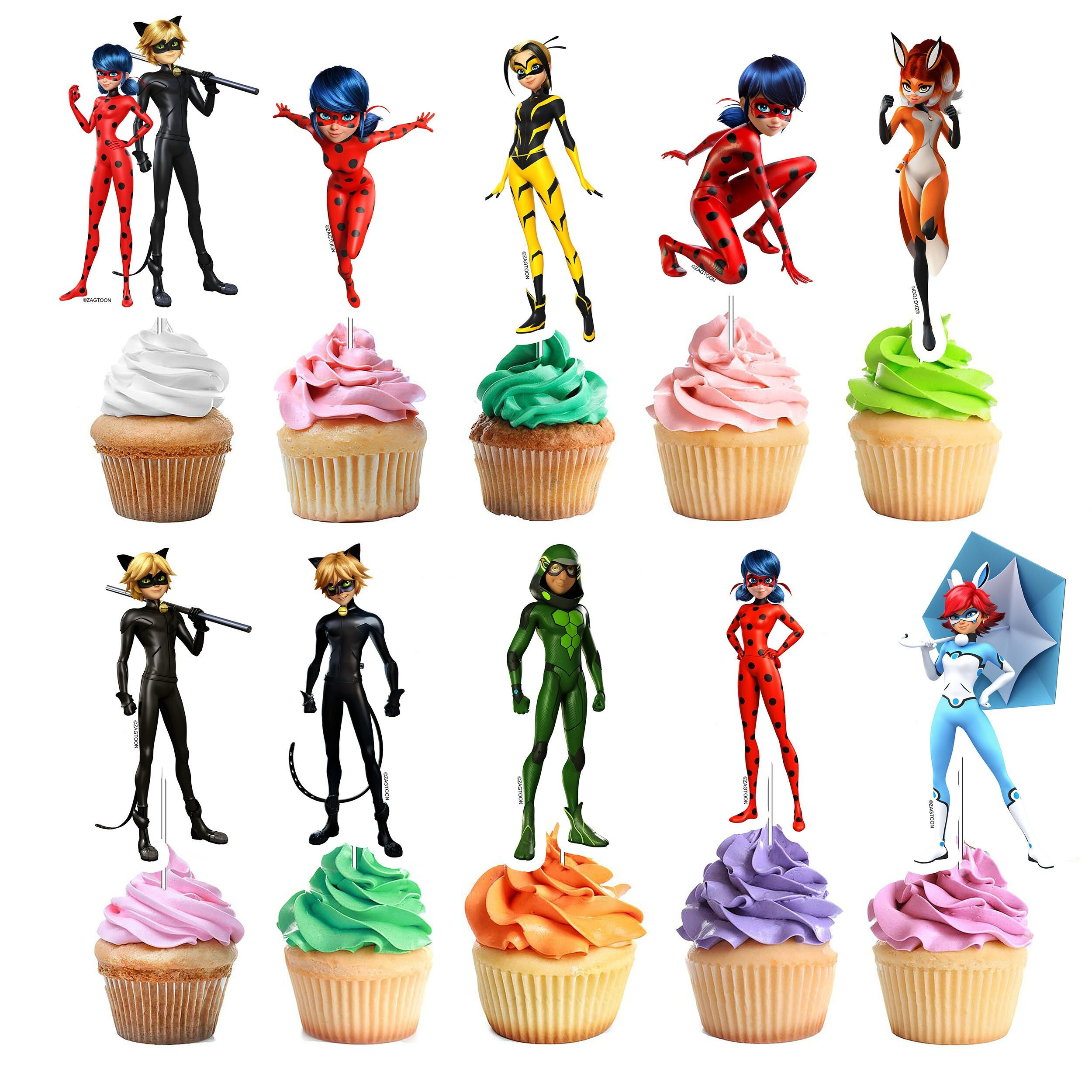 Miraculous Ladybug  Cupcake Toppers – Shore Cake Supply
