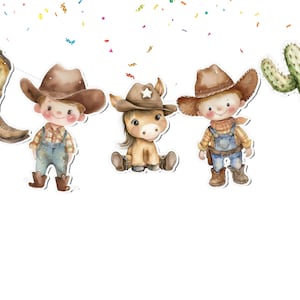 Rustic Cowboy Theme Cardstock Banner - Perfect for Western Baby Showers & Cowboy Birthday Parties