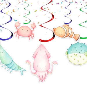 Under The Sea Streamers for Ocean Birthday or Baby Shower Party Decorations