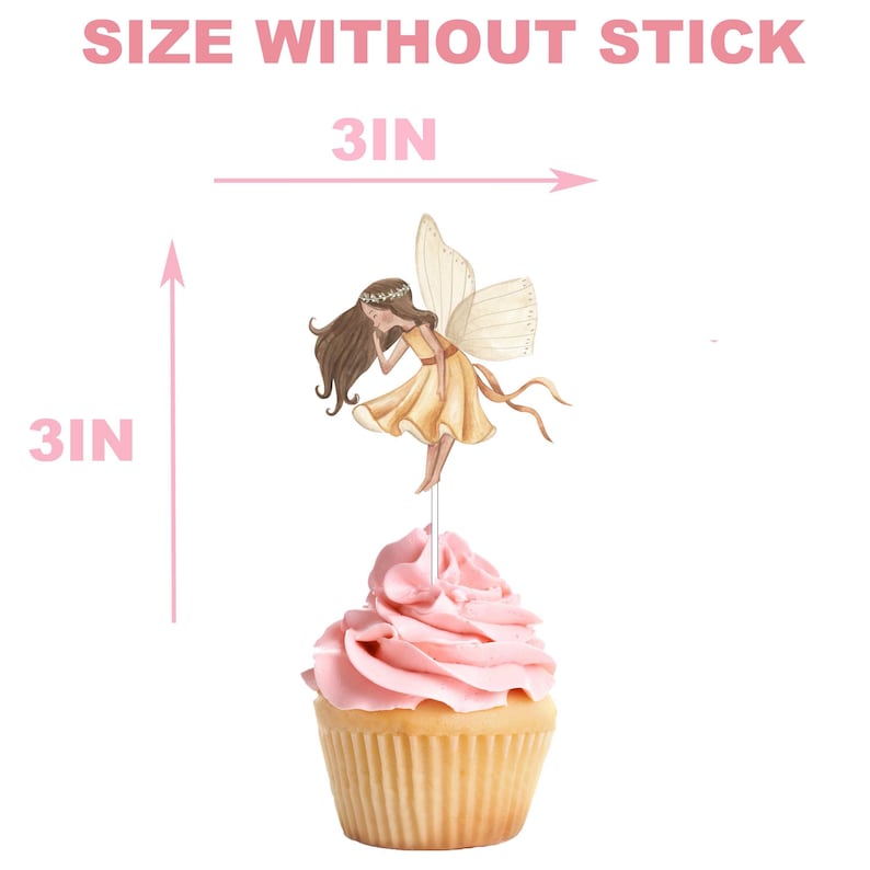 Fairy Cupcake Toppers Garden Theme for Kids Fairies Party Etsy
