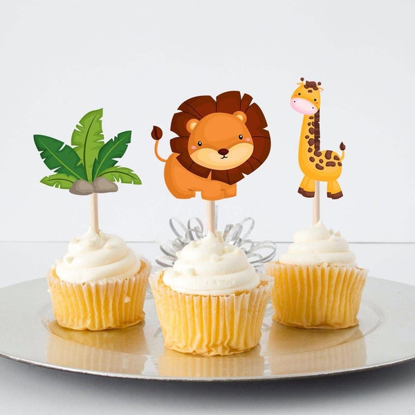 Zoo Cupcake Topper Etsy