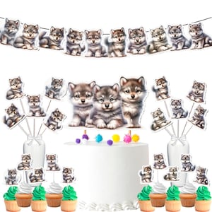 Wolf Party Decor Set - Mystical Wilderness Fun for Birthdays & Baby Showers