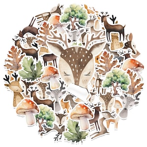 Deer Stickers Pack of 25 - Forest Wildlife Decals for Nature Lovers, Scrapbooking, and Customizing Personal Items