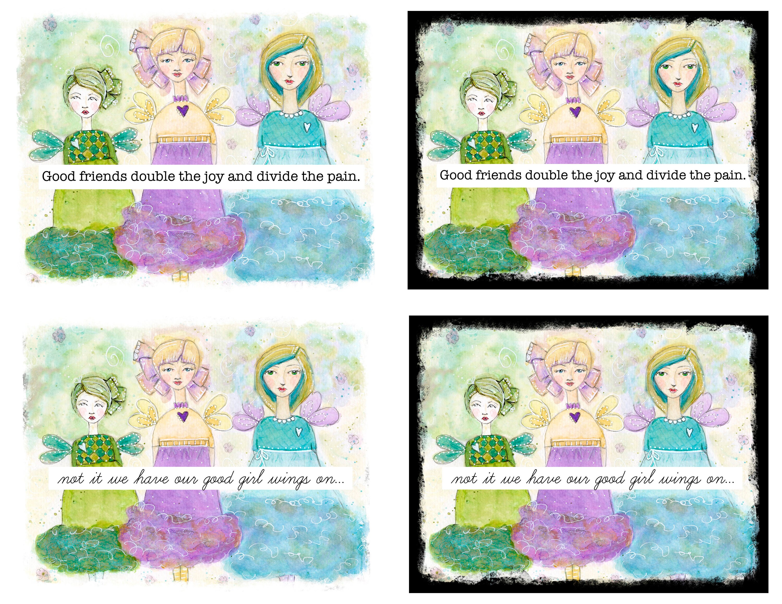 Friend Cards-printable for Cards, Postcards- 300dpi Jpeg, and Pdf Files ...