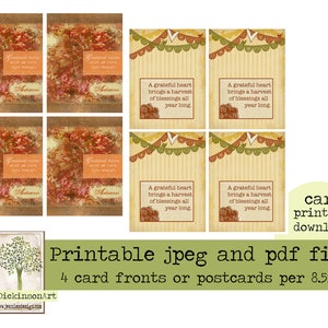 Cartes d'automne Pt. 2 - Téléchargement jpeg et pdf 300dpi