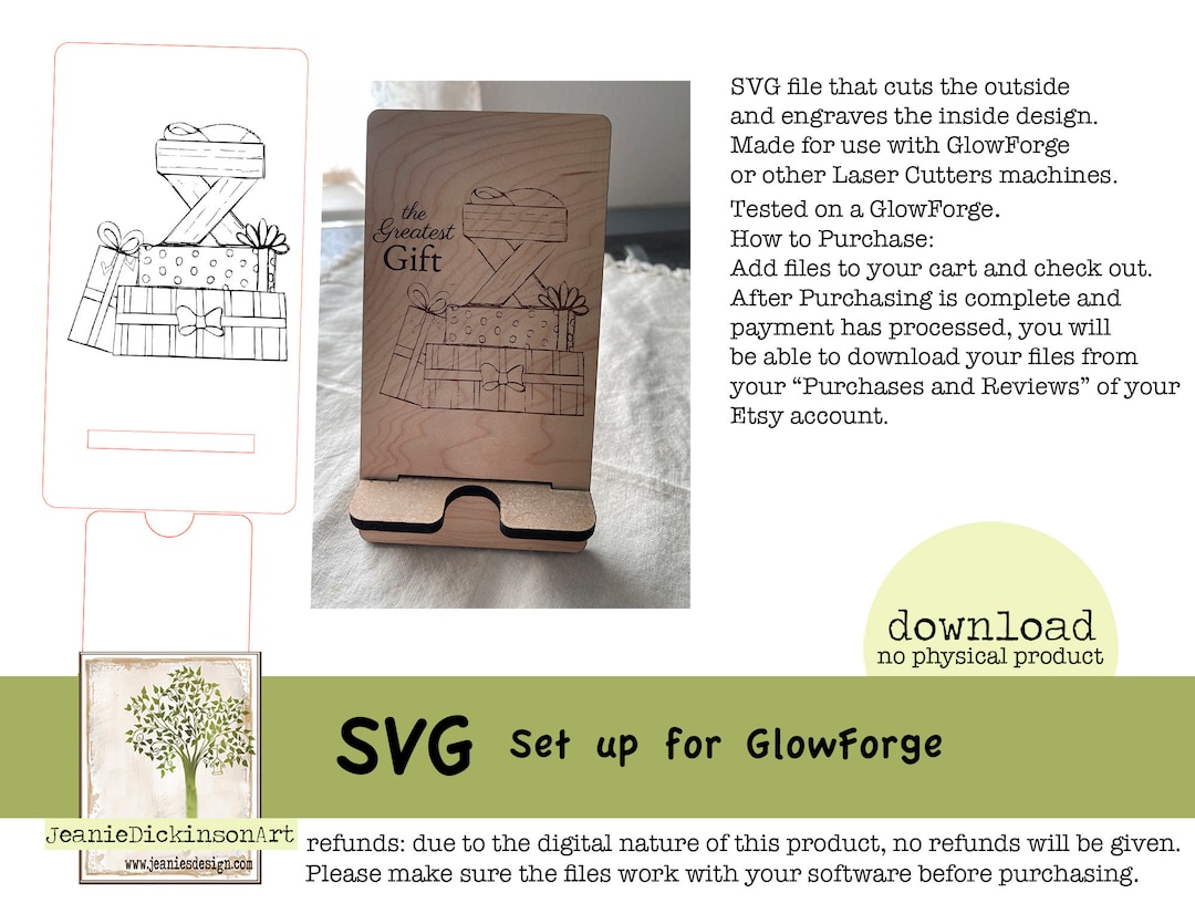 Cell Phone Holder SVG Set up for Cut File With Baby Jesus on